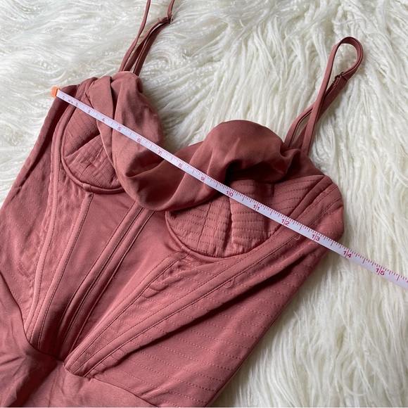 House of CB Myrna Dusty Rose Midi Dress - Picture 3 of 10